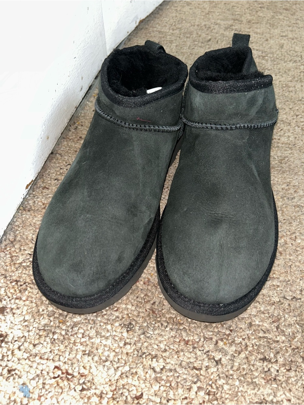 UGG Black Suede Ankle Boots